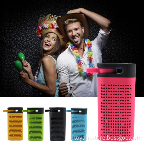 Portable Stereo BT Speaker Hifi Bass sound box TF card FM mic LED torchlight 4400mah Power Bank boombox outdoor sports speakers